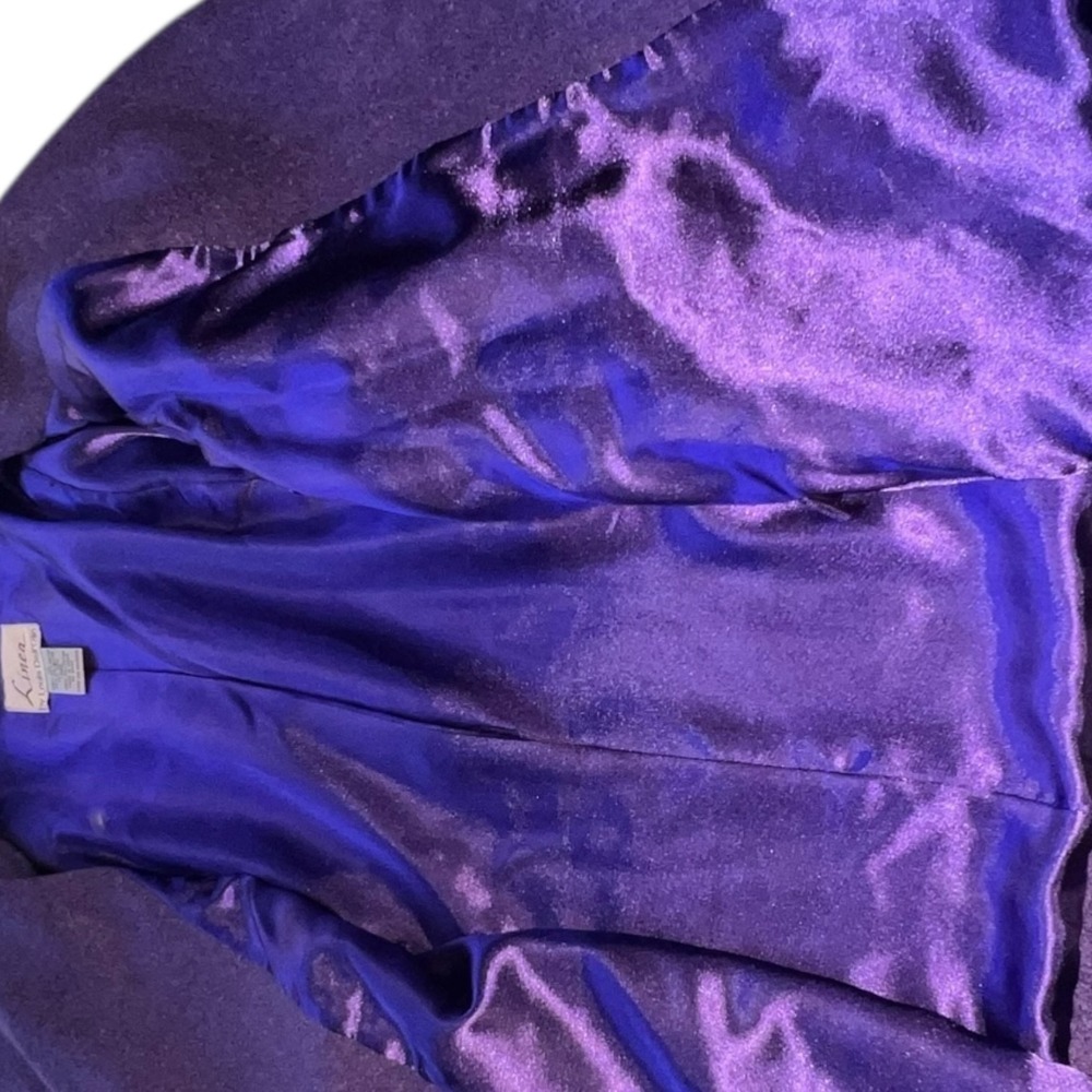 Linea by Louis Dell’Olio Purple Wool Blend Blazer‎ Career Office Plus Size 1X - Picture 11 of 12